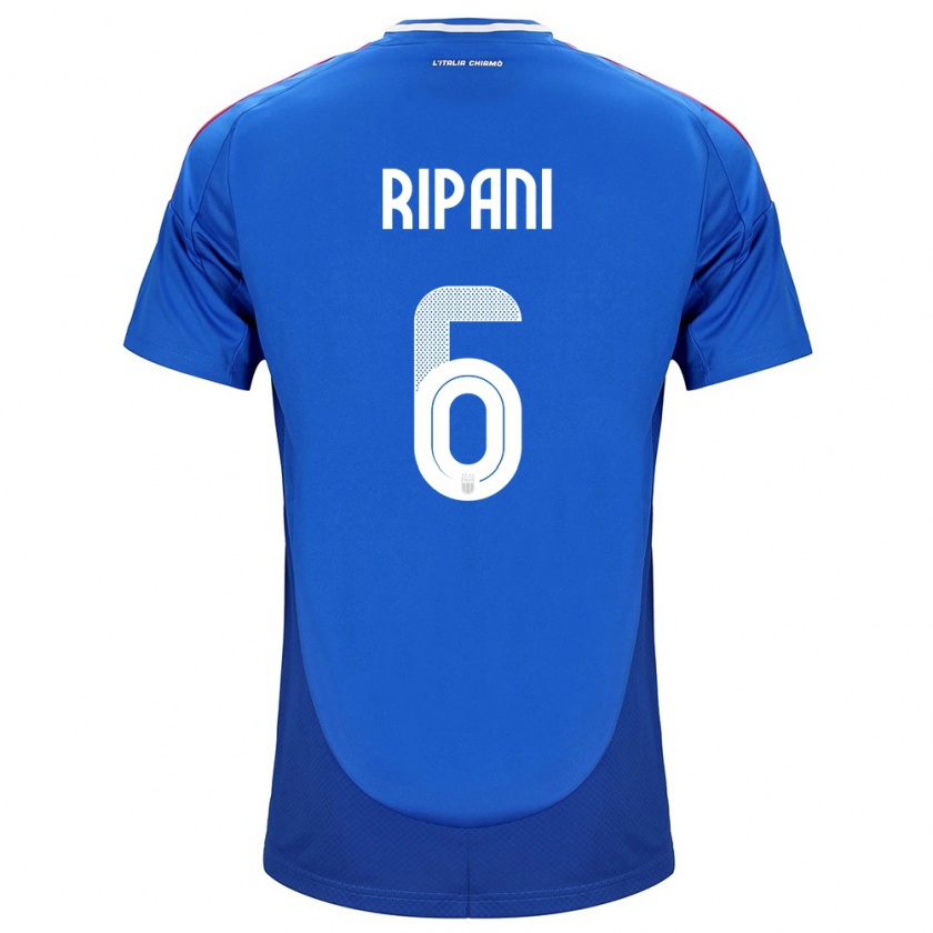 KandinyキッズイタリアDiego Ripani#6青ホームシャツ24-26ジャージーユニフォーム