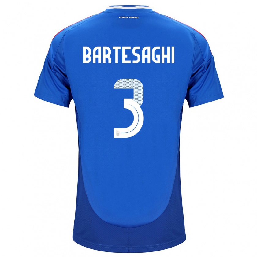 Kandiny Kinderen Italië Davide Bartesaghi #3 Blauw Thuisshirt Thuistenue 24-26 T-Shirt België