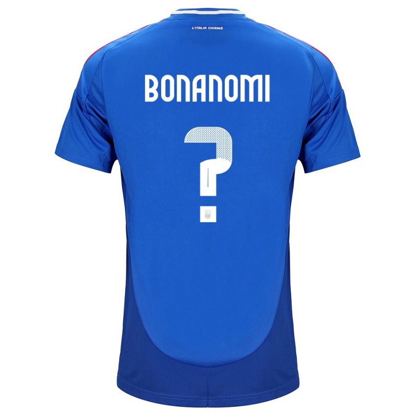 Kandiny Kinderen Italië Andrea Bonanomi #0 Blauw Thuisshirt Thuistenue 24-26 T-Shirt België