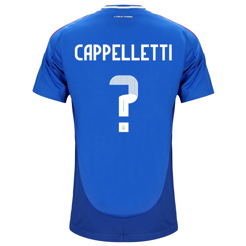 Kandiny Niño Camiseta Italia Mattia Cappelletti #0 Azul 1ª Equipación 24-26 La Camisa