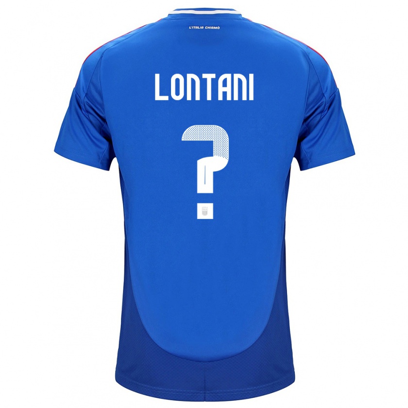 Kandiny Kinder Italien Simone Lontani #0 Blau Heimtrikot Trikot 24-26 T-Shirt Österreich