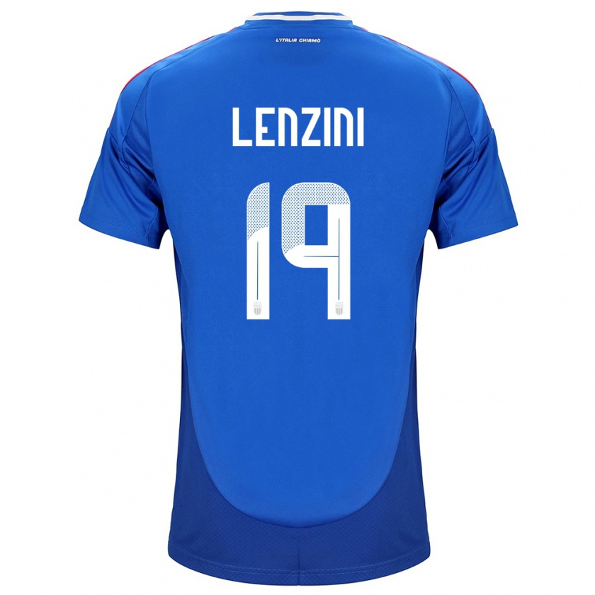 Kandiny Kinderen Italië Martina Lenzini #19 Blauw Thuisshirt Thuistenue 24-26 T-Shirt België