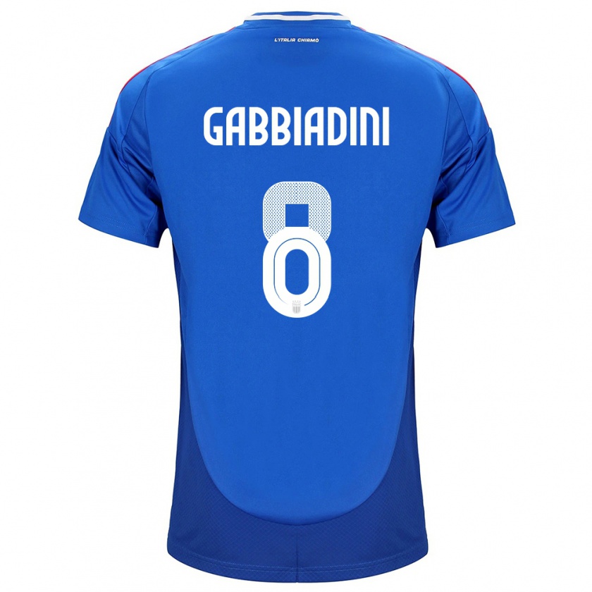 Kandiny Kinder Italien Melania Gabbiadini #8 Blau Heimtrikot Trikot 24-26 T-Shirt Österreich