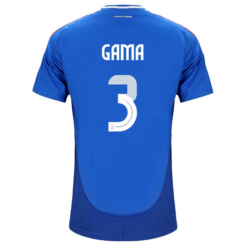 Kandiny Niño Camiseta Italia Sara Gama #3 Azul 1ª Equipación 24-26 La Camisa