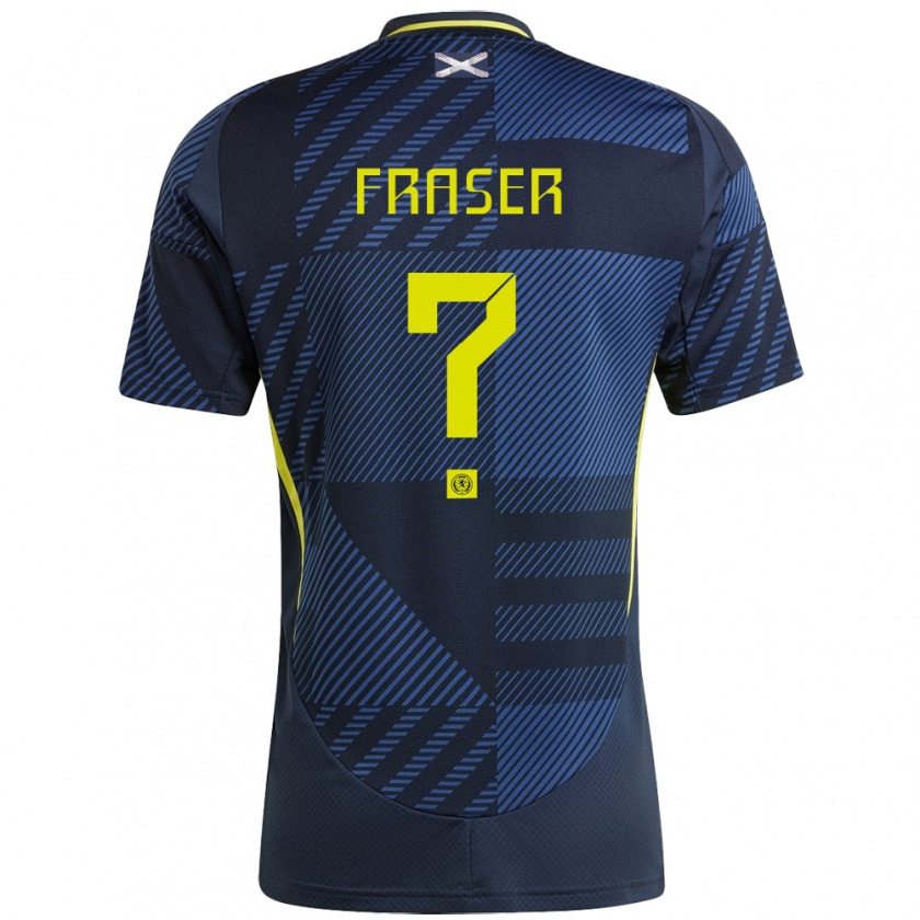 Kandiny Bambino Maglia Scotland Robbie Fraser #0 Blu Scuro Kit Gara Home 24-26 Maglietta