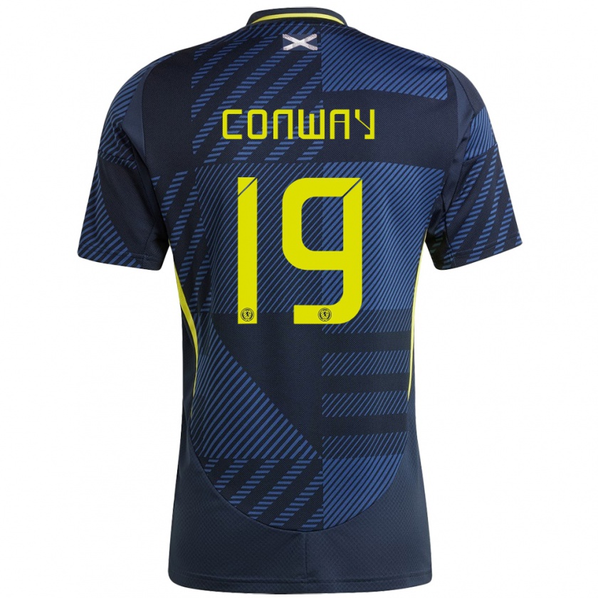 Kandiny Kinderen Schotland Tommy Conway #19 Donkerblauw Thuisshirt Thuistenue 24-26 T-Shirt