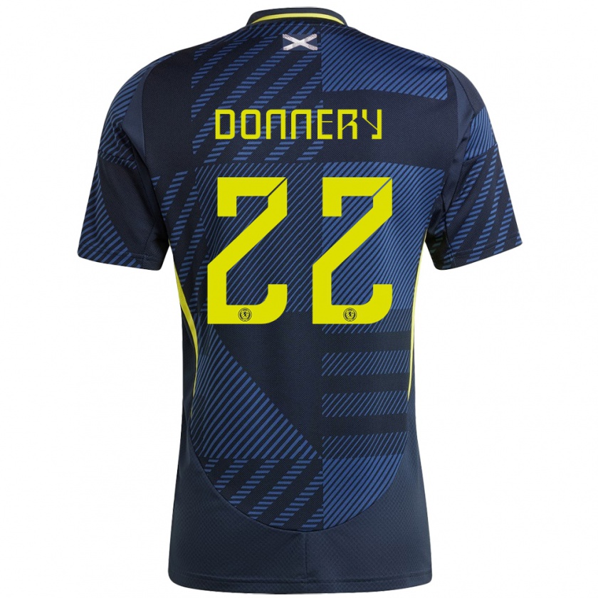 Kandiny Kinderen Schotland Julian Donnery #22 Donkerblauw Thuisshirt Thuistenue 24-26 T-Shirt België