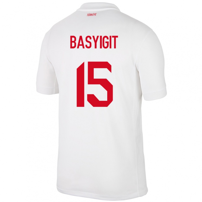 Kandiny Bambino Maglia Turchia Emirhan Başyiğit #15 Bianco Kit Gara Home 24-26 Maglietta