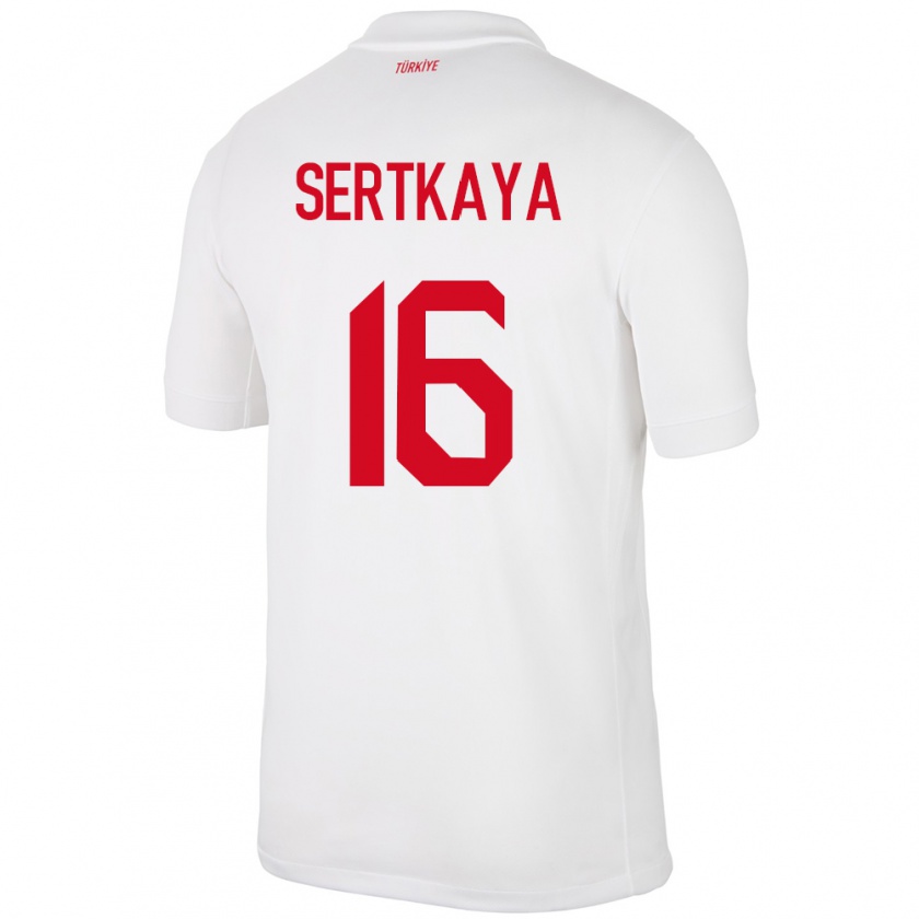 Kandiny Bambino Maglia Turchia Yusuf Sertkaya #16 Bianco Kit Gara Home 24-26 Maglietta