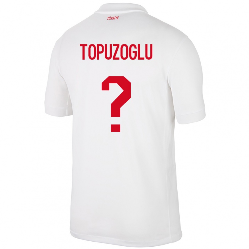 KandinyキッズトルコBerna Topuzoğlu#0白ホームシャツ24-26ジャージーユニフォーム