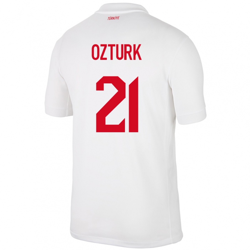 Kandiny Kinderen Turkije Melike Öztürk #21 Wit Thuisshirt Thuistenue 24-26 T-Shirt België