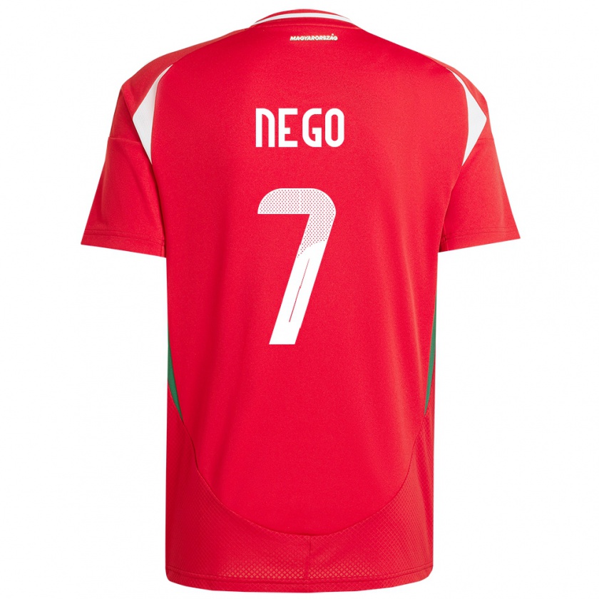 Kandiny Kinderen Hongarije Loïc Nego #7 Rood Thuisshirt Thuistenue 24-26 T-Shirt België