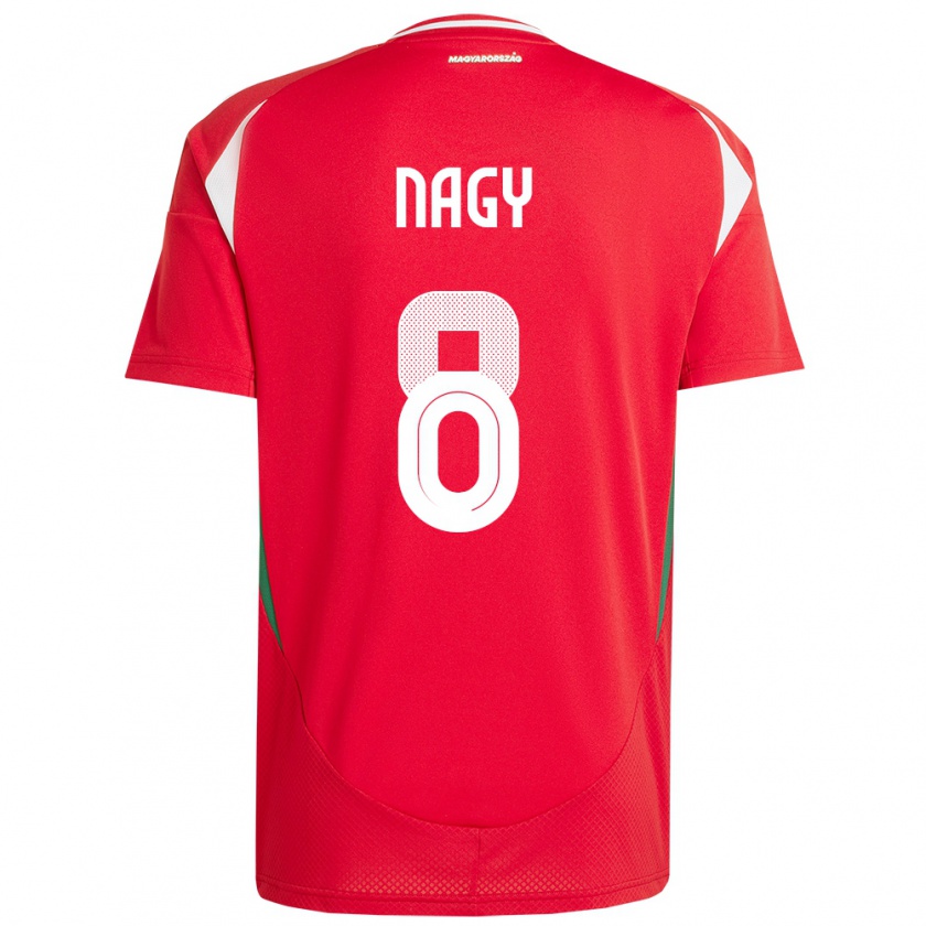 Kandiny Kinder Ungarn Ádám Nagy #8 Rot Heimtrikot Trikot 24-26 T-Shirt Österreich