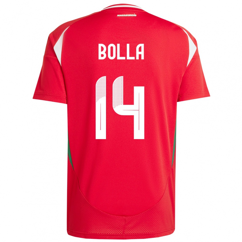 Kandiny Kinderen Hongarije Bendegúz Bolla #14 Rood Thuisshirt Thuistenue 24-26 T-Shirt België