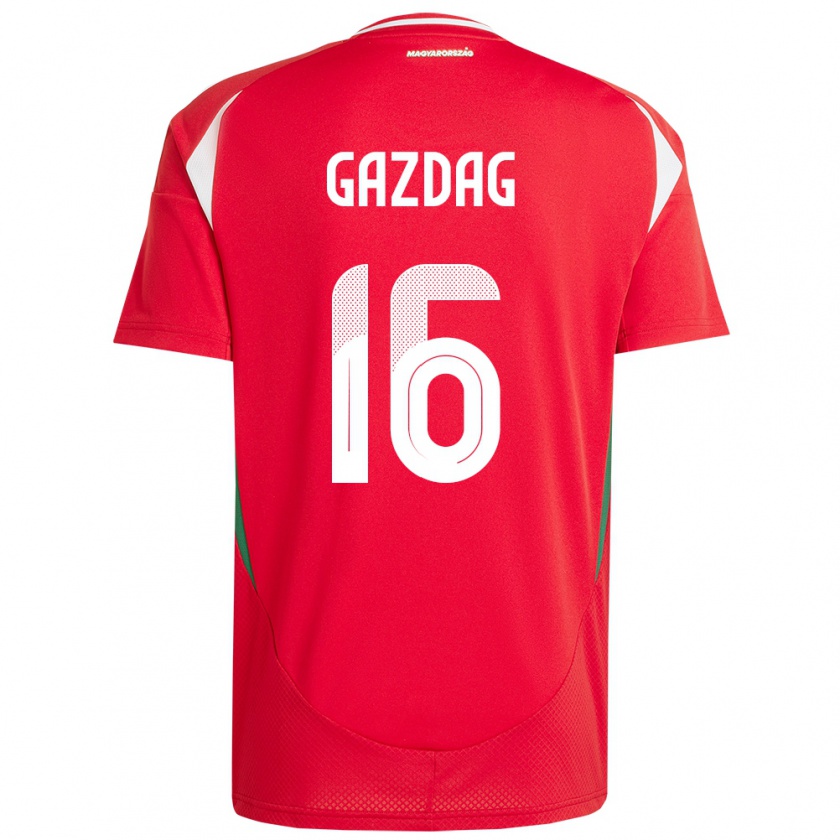 Kandiny Kinder Ungarn Dániel Gazdag #16 Rot Heimtrikot Trikot 24-26 T-Shirt Österreich