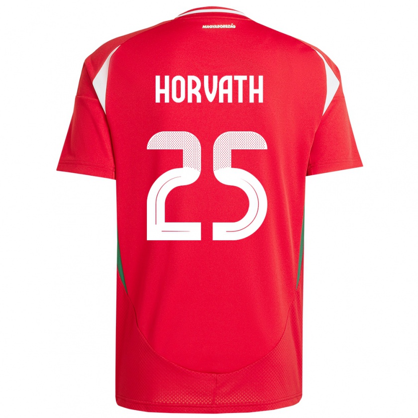 Kandiny Kinder Ungarn Krisztofer Horváth #25 Rot Heimtrikot Trikot 24-26 T-Shirt Österreich