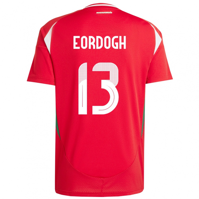 Kandiny Kinderen Hongarije András Eördögh #13 Rood Thuisshirt Thuistenue 24-26 T-Shirt België