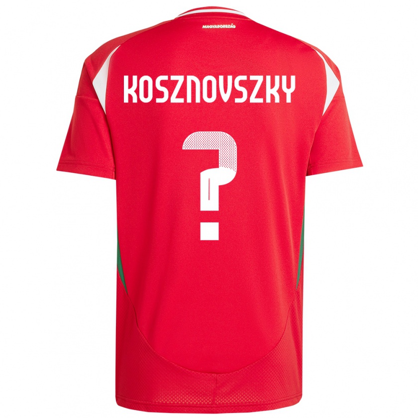 Kandiny Kinderen Hongarije Márk Kosznovszky #0 Rood Thuisshirt Thuistenue 24-26 T-Shirt