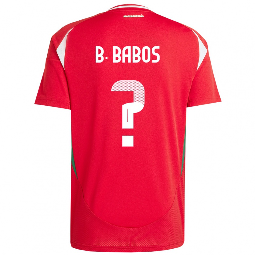 Kandiny Kinderen Hongarije Bence Babos #0 Rood Thuisshirt Thuistenue 24-26 T-Shirt België