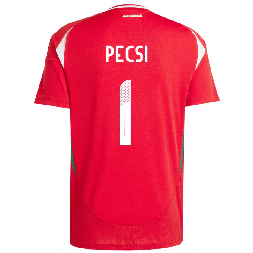 Kandiny Kinderen Hongarije Ármin Pécsi #1 Rood Thuisshirt Thuistenue 24-26 T-Shirt België