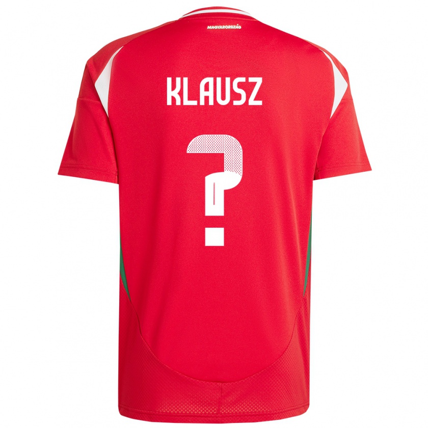 Kandiny Kinderen Hongarije Milán Klausz #0 Rood Thuisshirt Thuistenue 24-26 T-Shirt