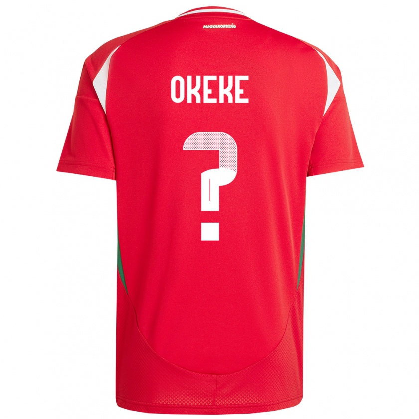 Kandiny Kinderen Hongarije Michael Okeke #0 Rood Thuisshirt Thuistenue 24-26 T-Shirt België