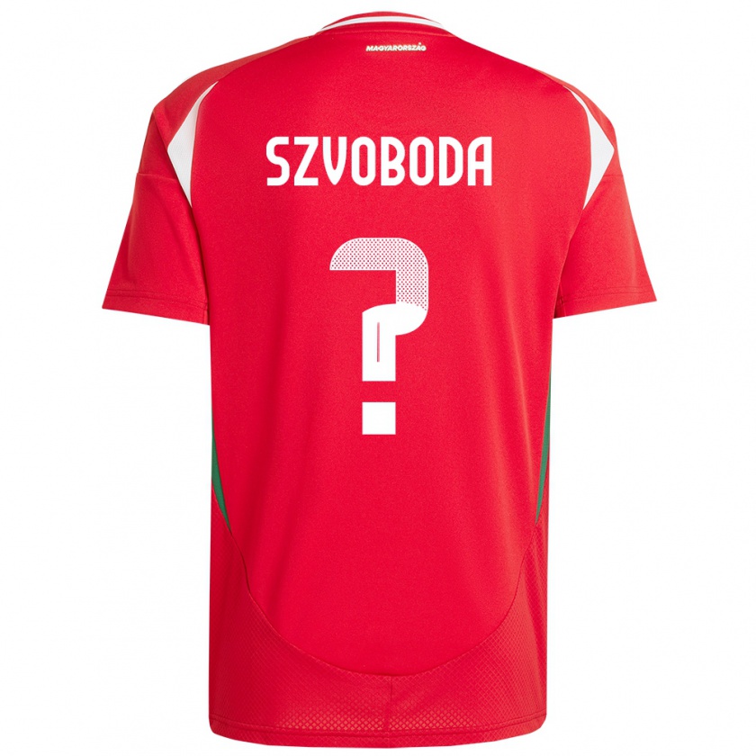 Kandiny Kinderen Hongarije Dániel Szvoboda #0 Rood Thuisshirt Thuistenue 24-26 T-Shirt