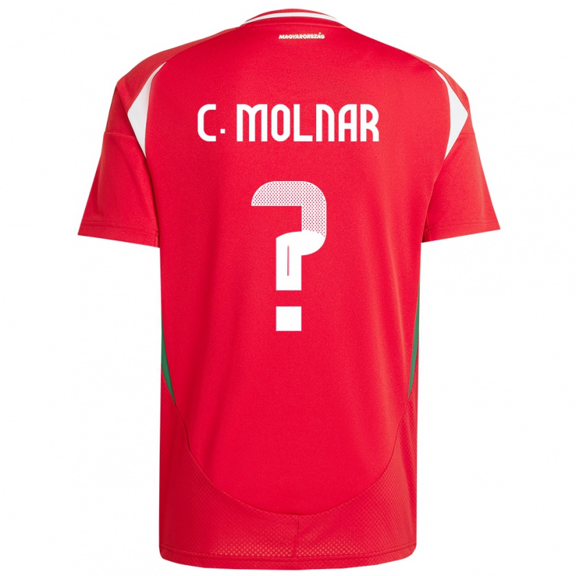 Kandiny Kinderen Hongarije Csaba Molnár #0 Rood Thuisshirt Thuistenue 24-26 T-Shirt België