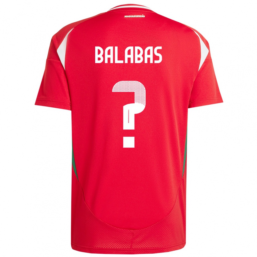 Kandinyキッズハンガリーbence Balabás#0赤ホームシャツ24-26ジャージーユニフォーム