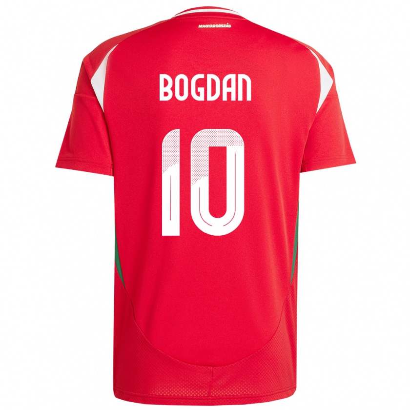 Kandiny Kinderen Hongarije Hunor Bogdán #10 Rood Thuisshirt Thuistenue 24-26 T-Shirt België