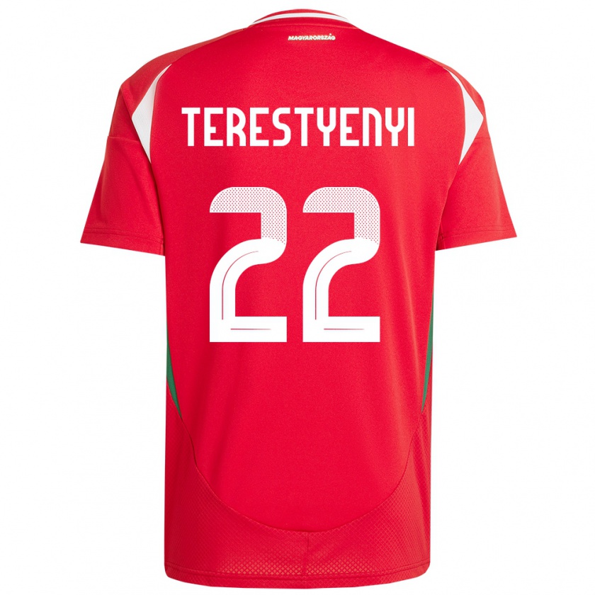 Kandiny Kinderen Hongarije Anna Terestyényi #22 Rood Thuisshirt Thuistenue 24-26 T-Shirt België