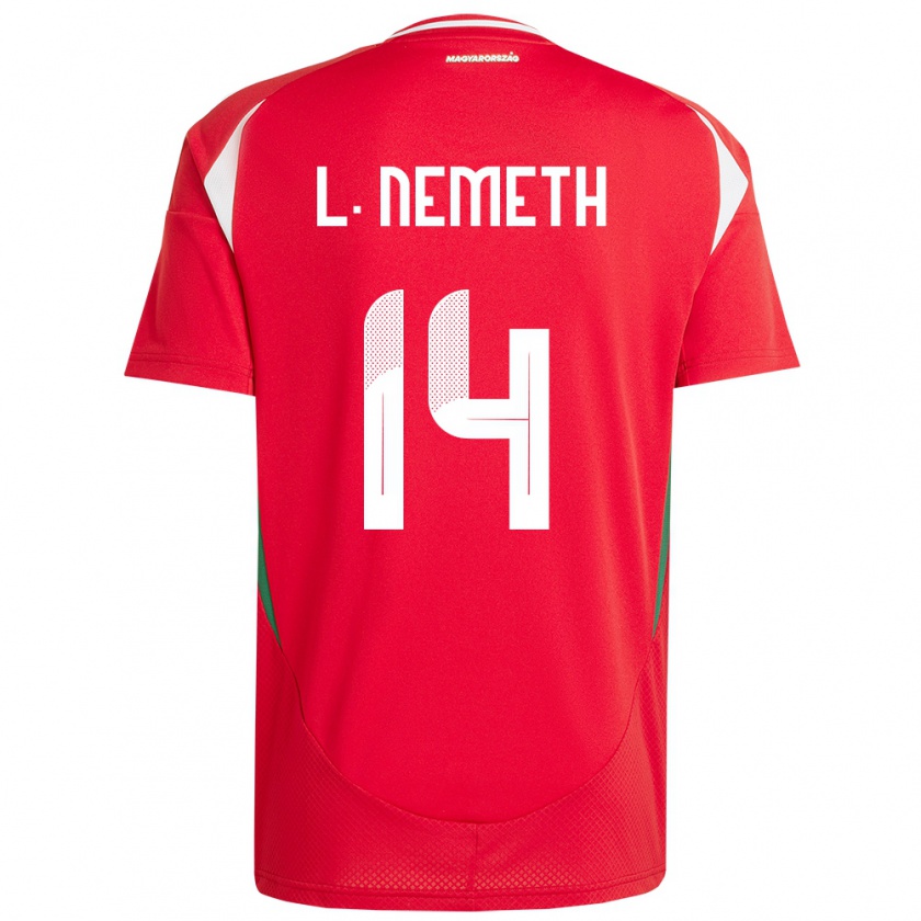 Kandiny Bambino Maglia Ungheria Loretta Németh #14 Rosso Kit Gara Home 24-26 Maglietta