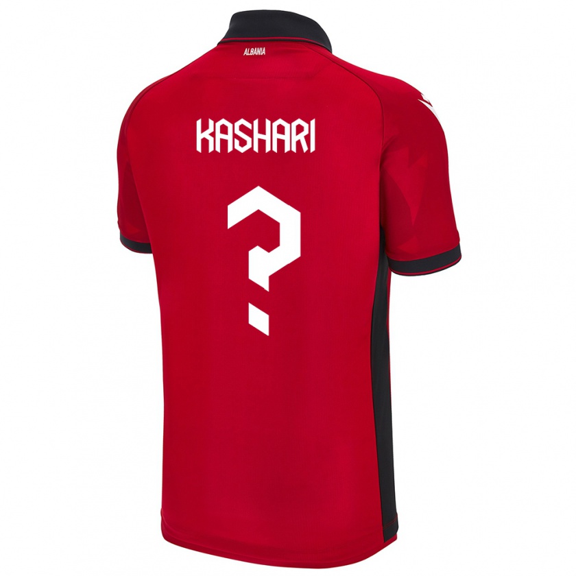 Kandiny Bambino Maglia Albania Klaus Kashari #0 Rosso Kit Gara Home 24-26 Maglietta