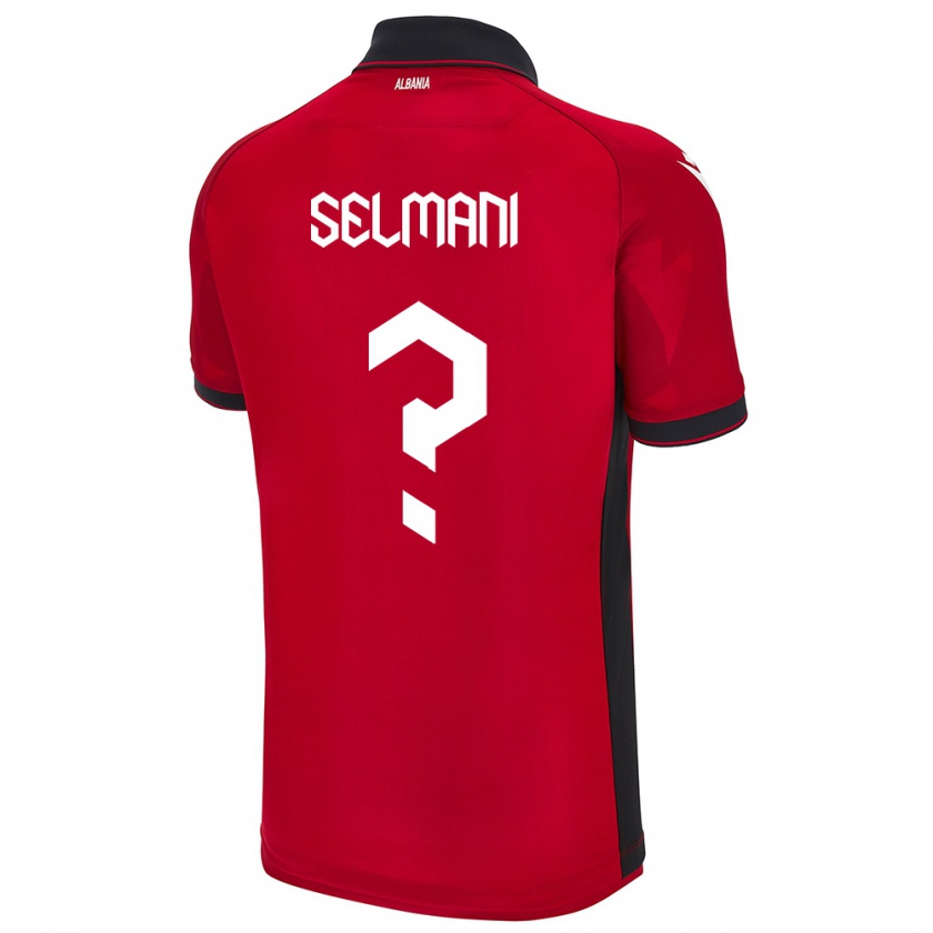 Kandiny Niño Camiseta Albania Egert Selmani #0 Rojo 1ª Equipación 24-26 La Camisa