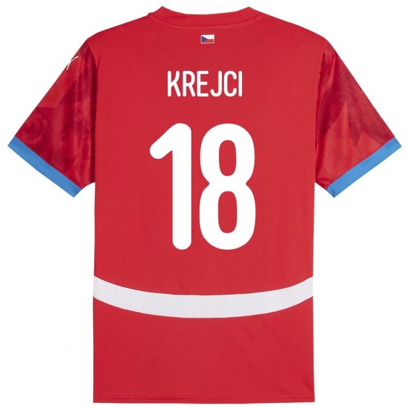 Kandiny Kinderen Tsjechië Ladislav Krejci #18 Rood Thuisshirt Thuistenue 24-26 T-Shirt België