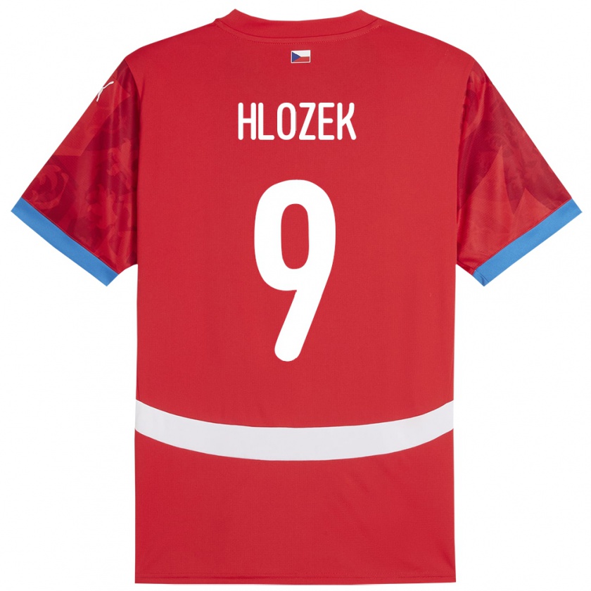 Kandiny Bambino Maglia Cechia Adam Hlozek #9 Rosso Kit Gara Home 24-26 Maglietta