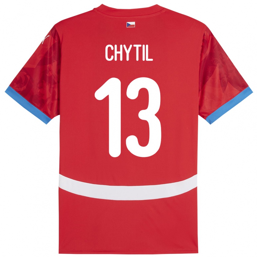 Kandiny Bambino Maglia Cechia Mojmir Chytil #13 Rosso Kit Gara Home 24-26 Maglietta