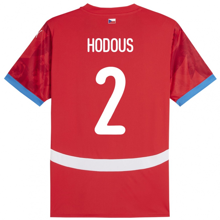 Kandiny Kinderen Tsjechië Petr Hodous #2 Rood Thuisshirt Thuistenue 24-26 T-Shirt België