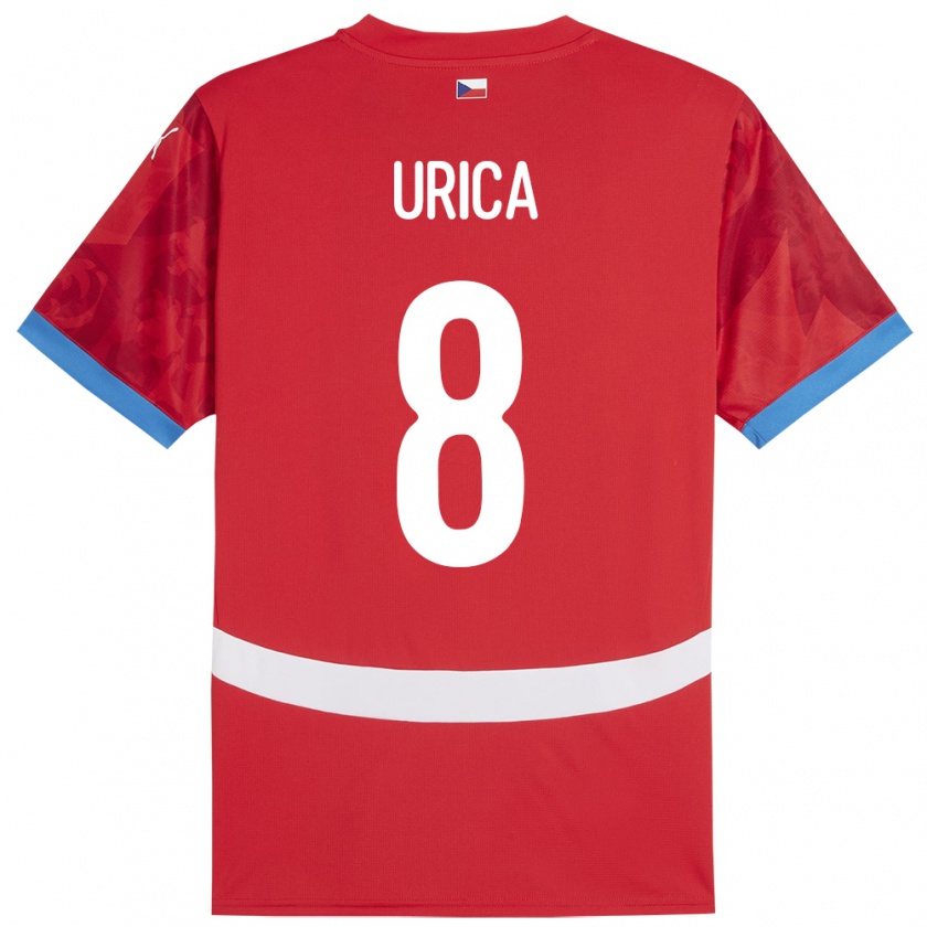 Kandiny Bambino Maglia Cechia Adam Urica #8 Rosso Kit Gara Home 24-26 Maglietta