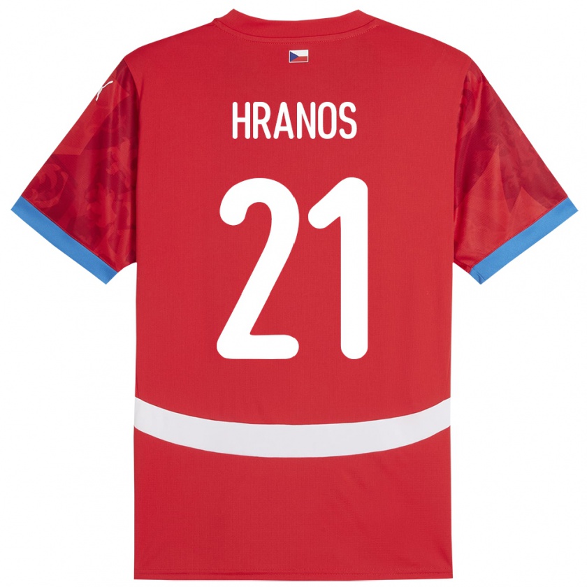 Kandiny Kinder Tschechien Vojtech Hranos #21 Rot Heimtrikot Trikot 24-26 T-Shirt Österreich