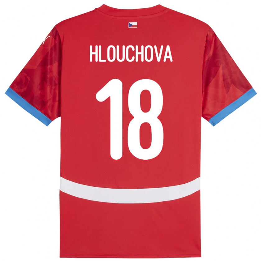 Kandiny Kinderen Tsjechië Radka Hlouchová #18 Rood Thuisshirt Thuistenue 24-26 T-Shirt