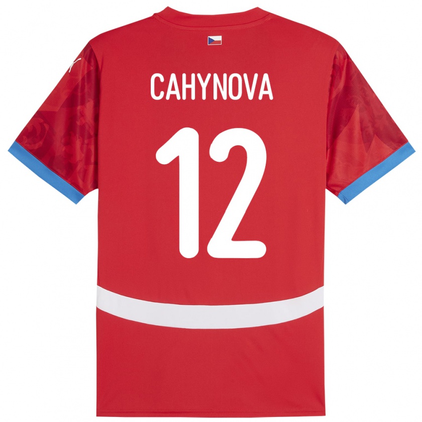 Kandiny Kinderen Tsjechië Klára Cahynová #12 Rood Thuisshirt Thuistenue 24-26 T-Shirt