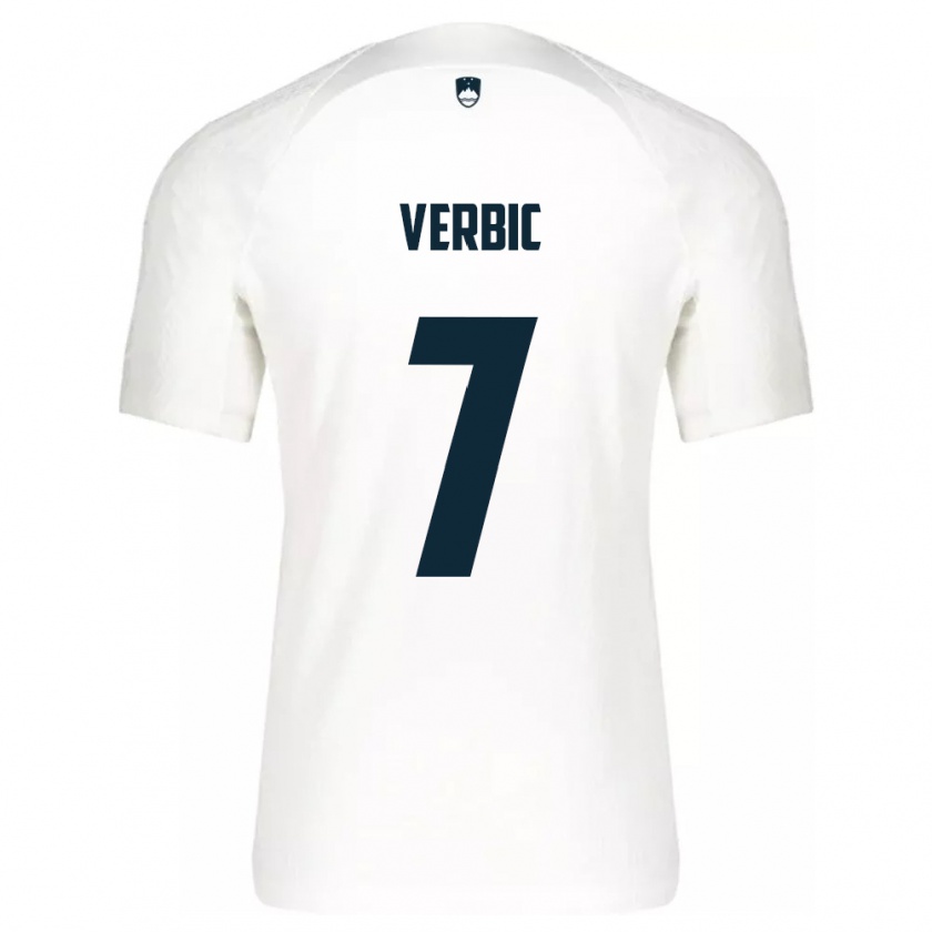 Kandiny Bambino Maglia Slovenia Benjamin Verbic #7 Bianco Kit Gara Home 24-26 Maglietta