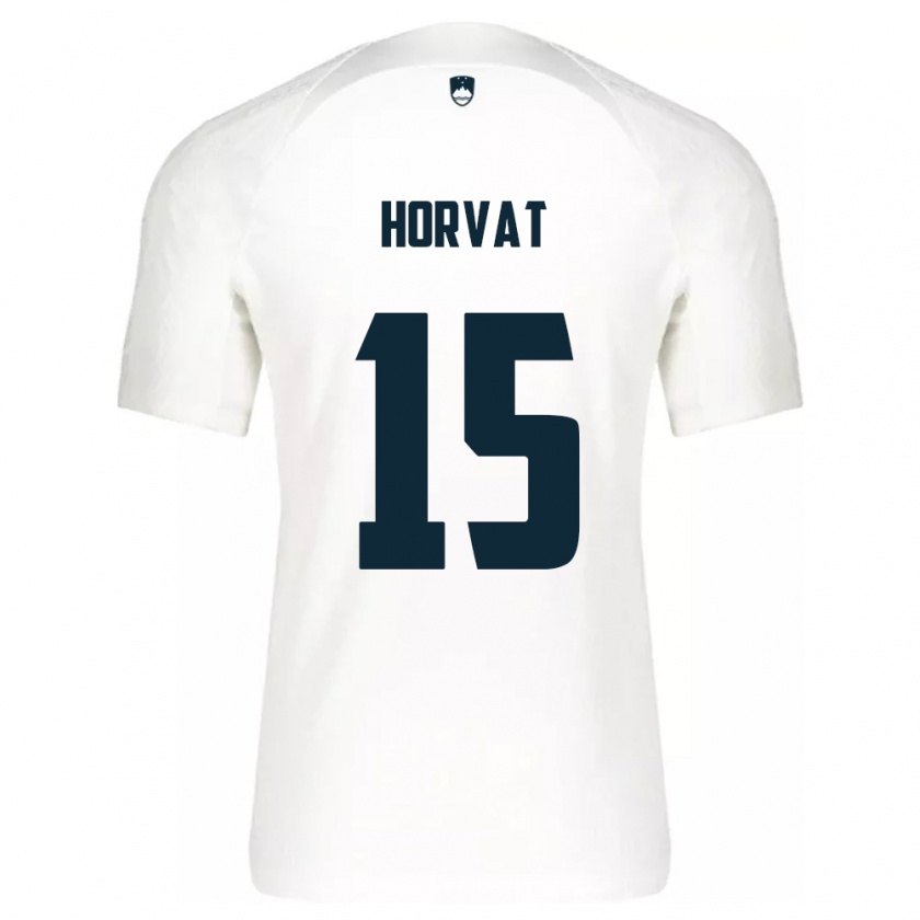 Kandiny Kinderen Slovenië Tomi Horvat #15 Wit Thuisshirt Thuistenue 24-26 T-Shirt