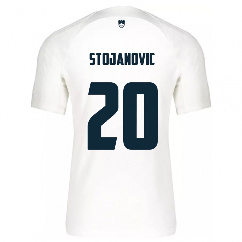 Kandiny Kinderen Slovenië Petar Stojanović #20 Wit Thuisshirt Thuistenue 24-26 T-Shirt België