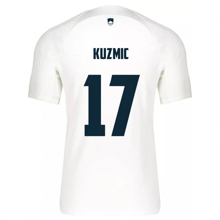 Kandiny Kinderen Slovenië Srdjan Kuzmic #17 Wit Thuisshirt Thuistenue 24-26 T-Shirt België