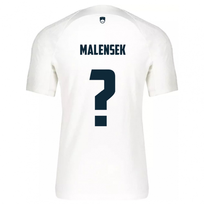 Kandiny Bambino Maglia Slovenia Matej Malensek #0 Bianco Kit Gara Home 24-26 Maglietta