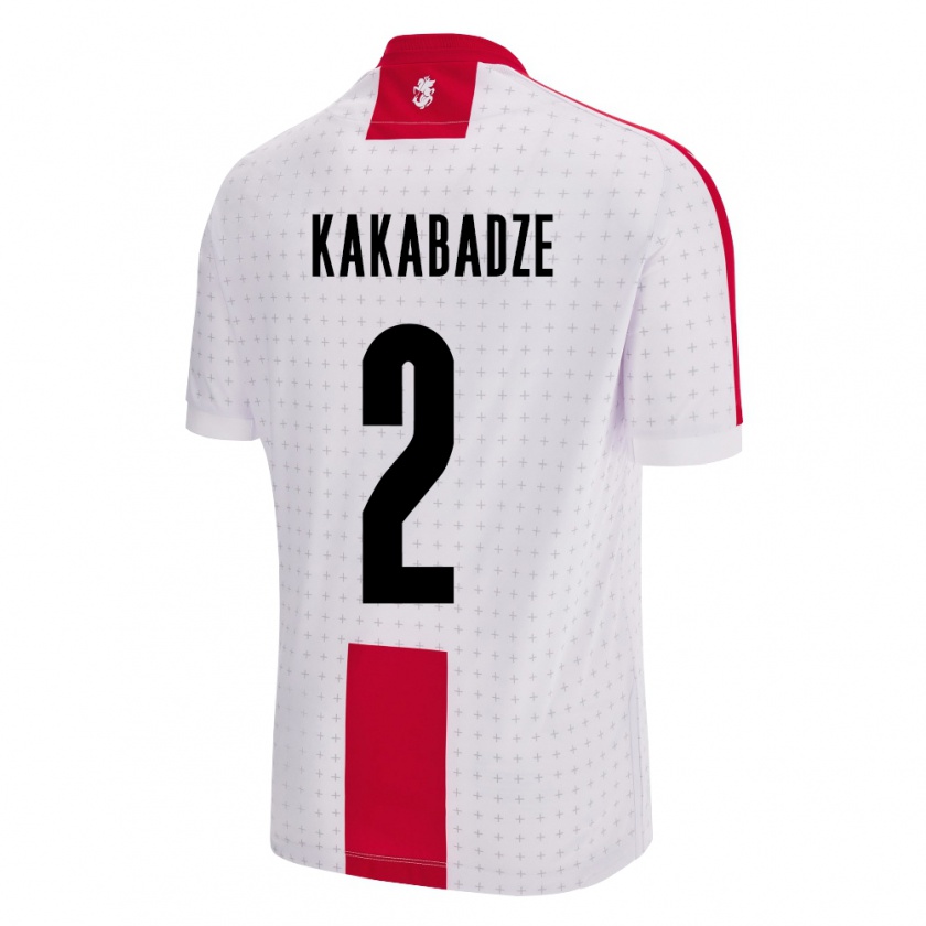 Kandiny Niño Camiseta Georgia Otar Kakabadze #2 Blanco 1ª Equipación 24-26 La Camisa