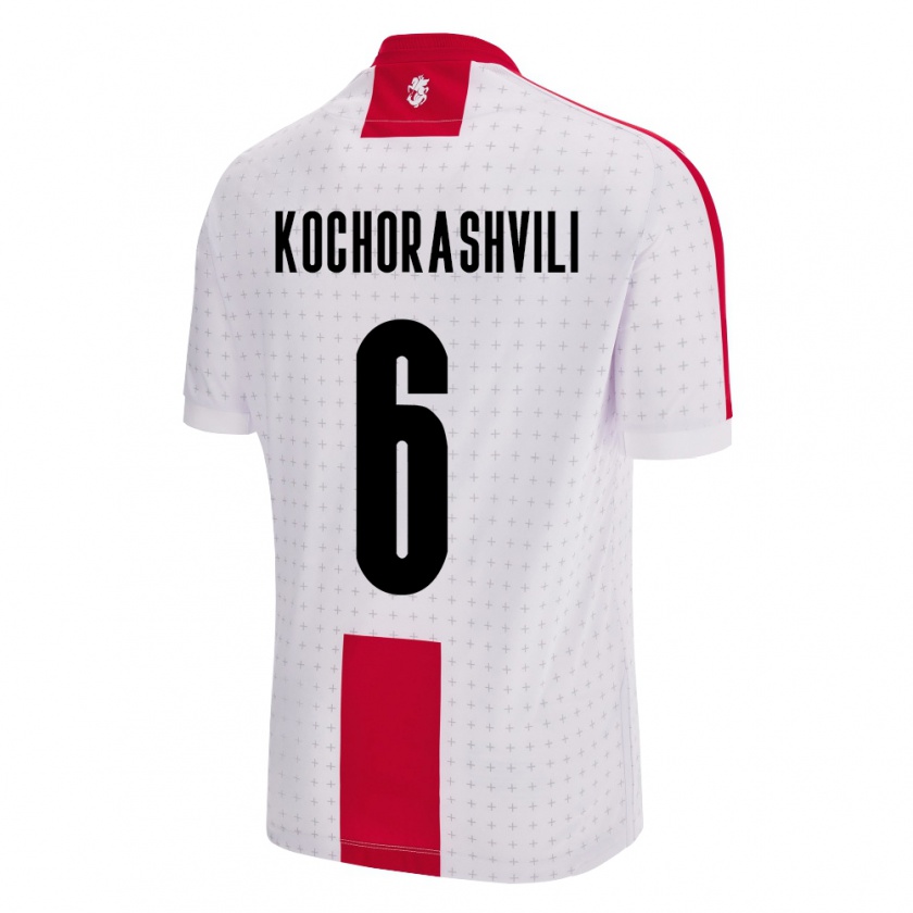 Kandiny Niño Camiseta Georgia Giorgi Kochorashvili #6 Blanco 1ª Equipación 24-26 La Camisa