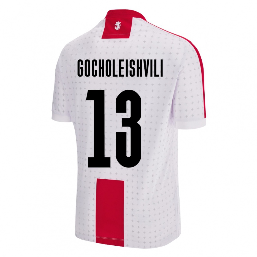 Kandiny Bambino Maglia Georgia Giorgi Gocholeishvili #13 Bianco Kit Gara Home 24-26 Maglietta